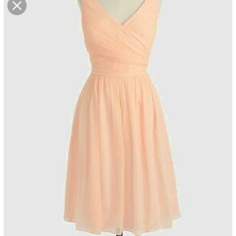 J crew silk peach dress sz 00